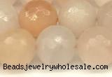 CAJ822 15 inches 10mm faceted round pink aventurine beads