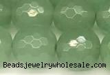 CAJ833 15 inches 12mm faceted round green aventurine beads