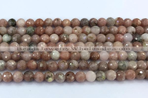 CAJ860 15 inches 6mm faceted round jade gemstone beads