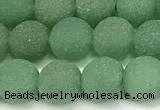 CAJ881 15 inches 6mm round matte green aventurine beads