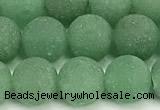 CAJ882 15 inches 8mm round matte green aventurine beads