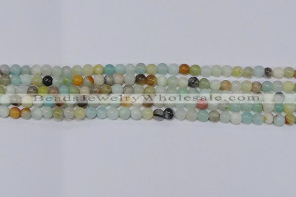 CAM01 4mm round mixed color natural amazonite beads Wholesale