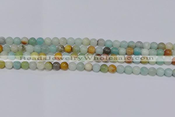 CAM02 6mm round mixed color natural amazonite beads Wholesale