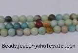 CAM07 round 16mm mixed color natural amazonite beads Wholesale