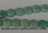 CAM1016 15.5 inches 10mm flat round natural Russian amazonite beads