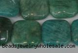 CAM1030 15.5 inches 20*20mm square natural Russian amazonite beads