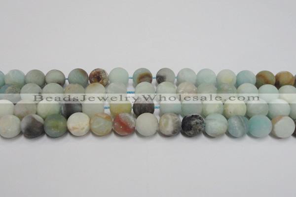 CAM1103 15.5 inches 10mm round matte amazonite beads wholesale