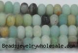 CAM1131 15.5 inches 5*8mm rondelle matte amazonite beads wholesale