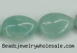 CAM117 15.5 inches 18*25mm flat teardrop amazonite gemstone beads