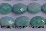 CAM1204 15.5 inches 12*16mm faceted oval Russian amazonite beads