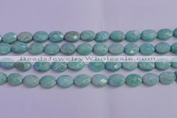 CAM1205 15.5 inches 14*19mm faceted oval Russian amazonite beads