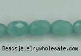 CAM140 15.5 inches 10*14mm faceted drum amazonite gemstone beads