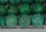 CAM1404 15.5 inches 12mm faceted round Russian amazonite beads