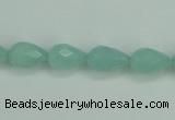 CAM141 15.5 inches 8*12mm faceted teardrop amazonite gemstone beads