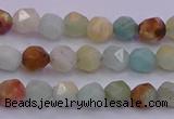 CAM1411 15.5 inches 6mm faceted nuggets amazonite gemstone beads