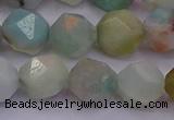 CAM1414 15.5 inches 12mm faceted nuggets amazonite gemstone beads