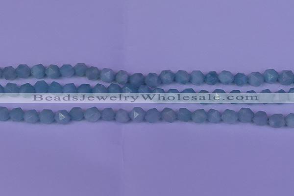 CAM1417 15.5 inches 8mm faceted nuggets Chinese amazonite beads