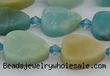 CAM1421 15.5 inches 11*16mm flat teardrop Chinese amazonite beads