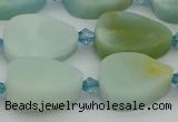 CAM1422 15.5 inches 13*18mm flat teardrop Chinese amazonite beads