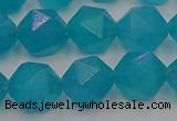 CAM1434 15.5 inches 12mm faceted nuggets dyed amazonite gemstone beads