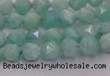 CAM1436 15.5 inches 6mm faceted nuggets amazonite gemstone beads