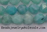 CAM1437 15.5 inches 8mm faceted nuggets amazonite gemstone beads