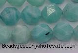 CAM1438 15.5 inches 10mm faceted nuggets amazonite gemstone beads