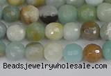 CAM1459 15.5 inches 6mm faceted round amazonite beads wholesale