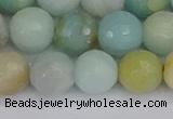 CAM1462 15.5 inches 12mm faceted round amazonite beads wholesale