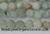 CAM1472 15.5 inches 6mm faceted nuggets Brazilian amazonite beads