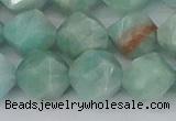 CAM1475 15.5 inches 12mm faceted nuggets Brazilian amazonite beads