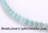 CAM15 16 inches 4mm round natural amazonite beads Wholesale