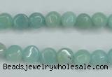 CAM151 15.5 inches 8mm flat round amazonite gemstone beads