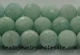 CAM1513 15.5 inches 10mm faceted round natural peru amazonite beads