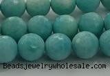 CAM1523 15.5 inches 10mm faceted round natural peru amazonite beads