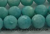 CAM1524 15.5 inches 12mm faceted round natural peru amazonite beads