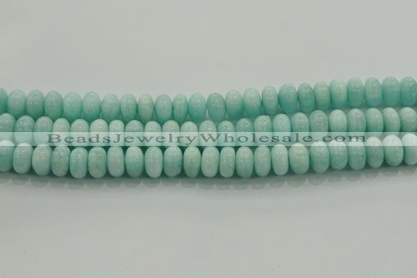 CAM1534 15.5 inches 7*12mm rondelle natural peru amazonite beads