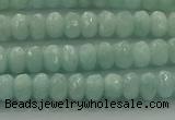 CAM1541 15.5 inches 4*6mm faceted rondelle peru amazonite beads