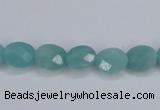 CAM158 15.5 inches 8*10mm faceted oval amazonite gemstone beads