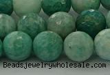 CAM1583 15.5 inches 10mm faceted round Russian amazonite beads