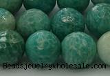 CAM1585 15.5 inches 14mm faceted round Russian amazonite beads