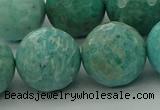 CAM1587 15.5 inches 18mm faceted round Russian amazonite beads