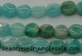 CAM1590 15.5 inches 6mm flat round Russian amazonite beads