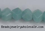 CAM160 15.5 inches 13*16mm faceted nugget amazonite gemstone beads