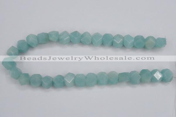 CAM160 15.5 inches 13*16mm faceted nugget amazonite gemstone beads