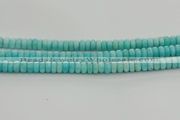 CAM1602 15.5 inches 5*8mm rondelle natural peru amazonite beads