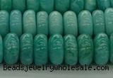 CAM1603 15.5 inches 6*10mm rondelle natural peru amazonite beads