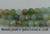 CAM161 15.5 inches 6mm faceted round amazonite gemstone beads