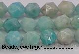 CAM1622 15.5 inches 8mm faceted nuggets amazonite gemstone beads