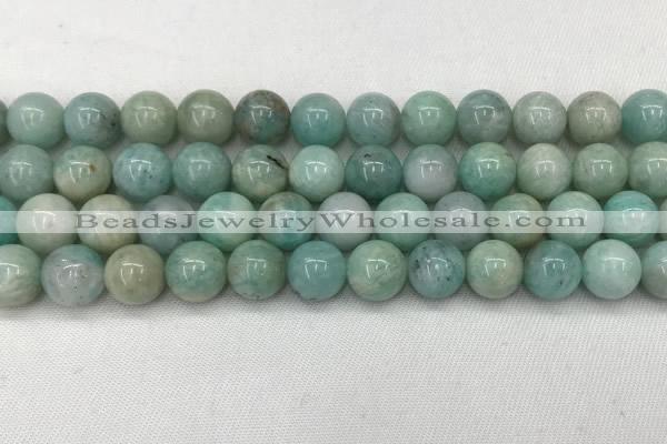 CAM1683 15.5 inches 10mm round natural amazonite beads wholesale